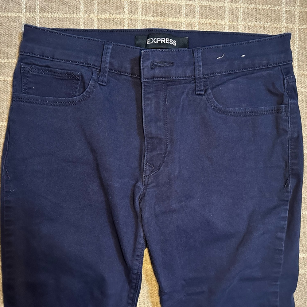Express Navy Mid Rise Legging - Picture 2 of 6